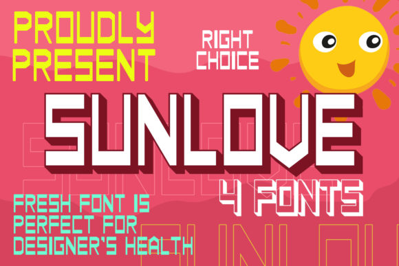 Discover Sunlove: A Bold and Robotic Display Font