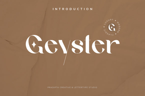 Geyster: A Stylish Display Font for Modern Web Design