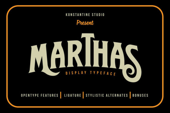 Marthas: A Bold, Vintage Font for Crafters and Creators