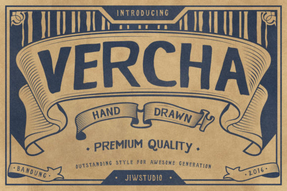 Vercha: A Bold and Vintage Display Font for Editorial Design