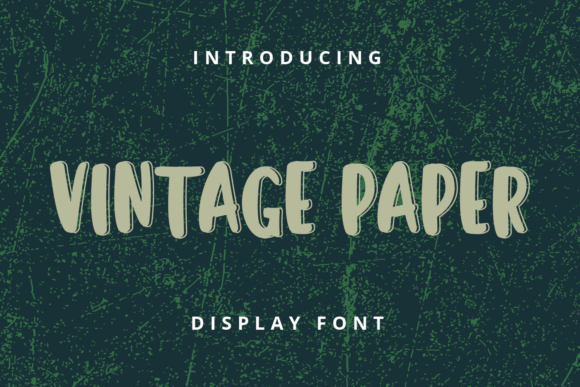 Vintage Paper: A Charming Display Font
